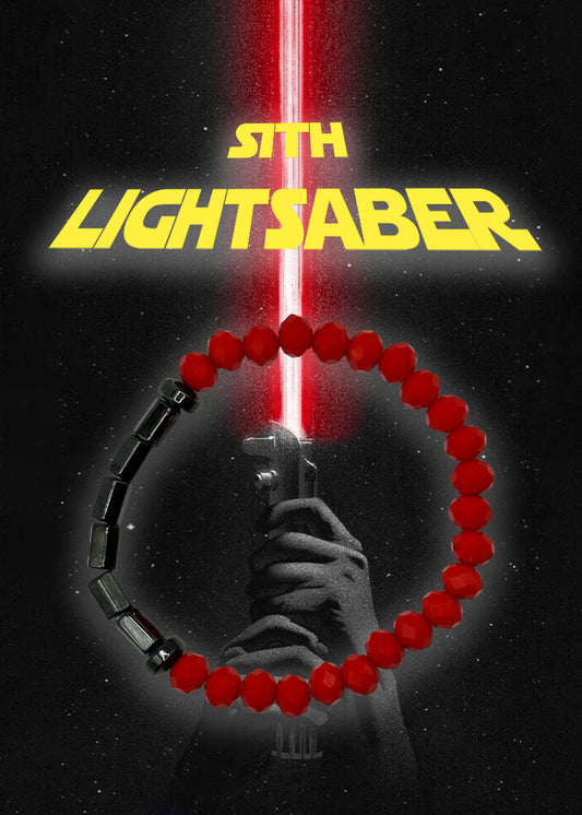 Red Lightsaber-Inspired Bracelet – Power of the Dark Side